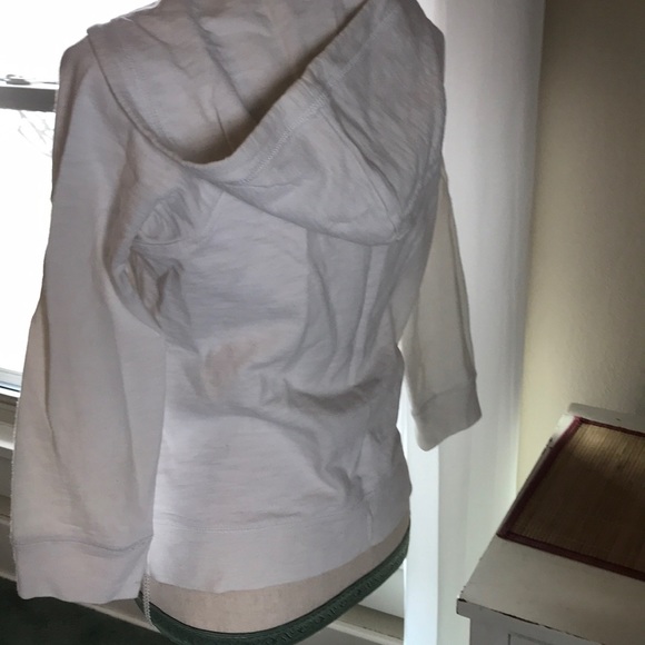 J crew French Terry cotton button-up hoodie sweatshirt in oatmeal, size S EUC - Picture 3 of 4